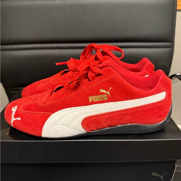 Size 10.5 - PUMA Speedcat OG Red White Worn 1X - Picture 3 of 7